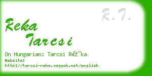 reka tarcsi business card